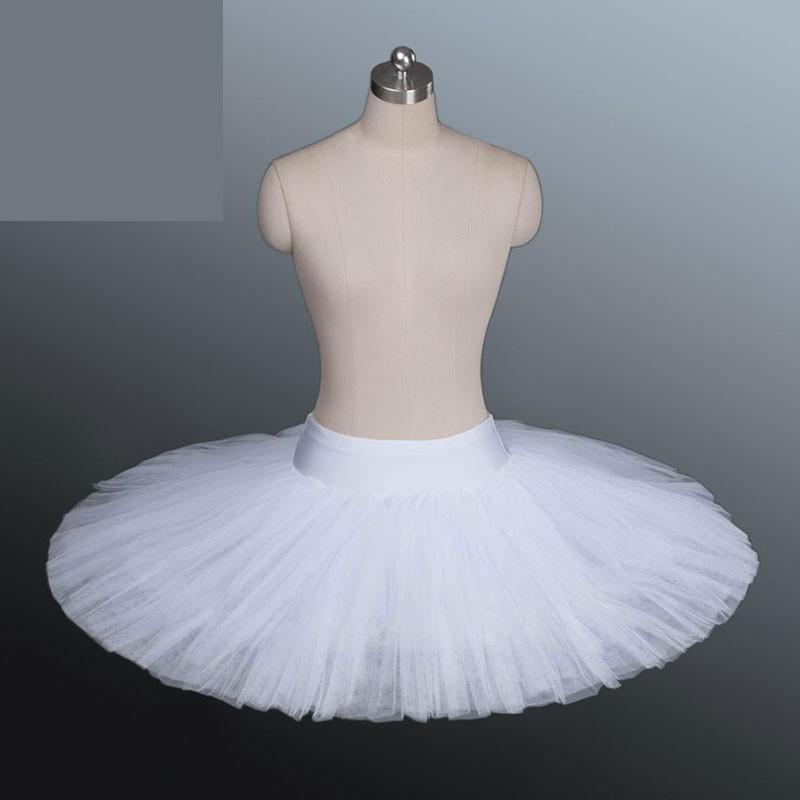 Professionelles Platters Tutu für Damen Schwarz Weiß Rot Ballett Tanzkostüm Tutu Ballett Ballett Tanzrock für Erwachsene mit Unterwäsche M weiß