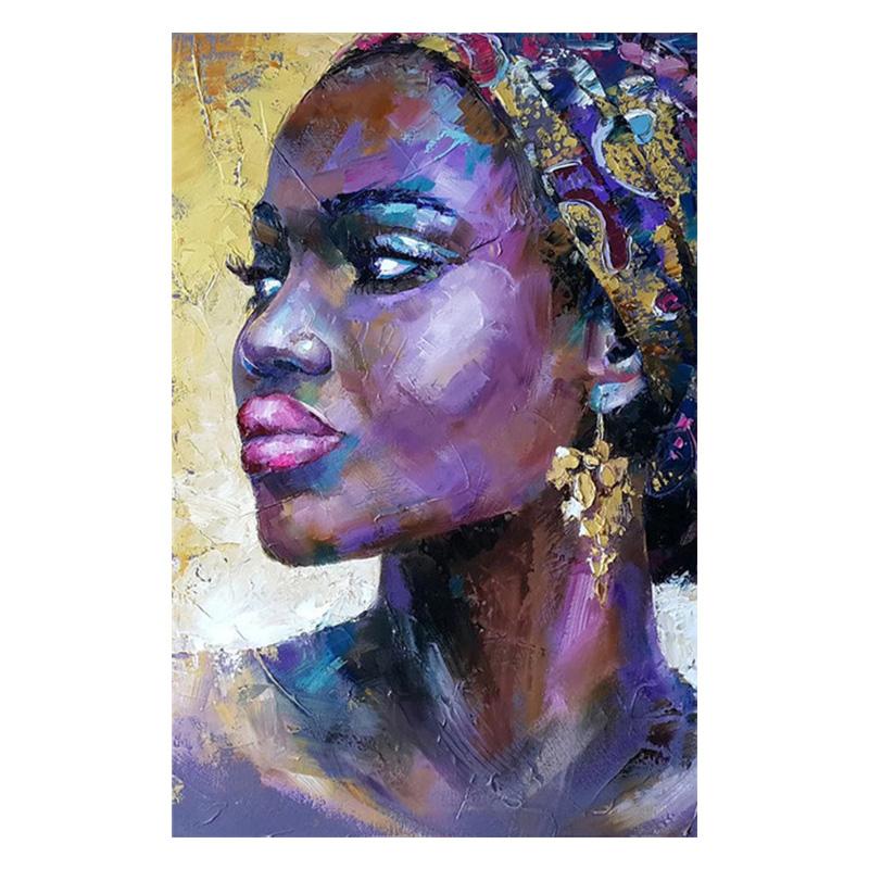 Graffiti Afrika Frau Porträt Kunst Leinwand Malerei Abstrakte Figur Kunst Poster Drucke Wand Bild für Wohnzimmer Cuadros Decor 30x45cm