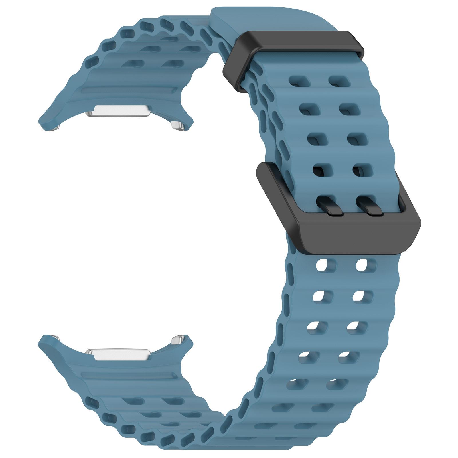 Originales Armband für Samsung Galaxy watch Ultra 47mm Zubehör Marine Silikon Sportarmband Correa Galaxy watch 7 Ultra Band Galaxy watch Ultra blau