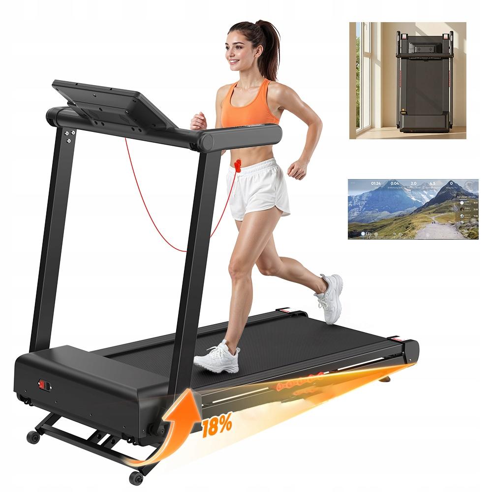 Faltbarer Laufband Multifunktional Elektrisch FT62 Zuhause mit LED App für 150kg 1-16 km/h bis zu 1-18%