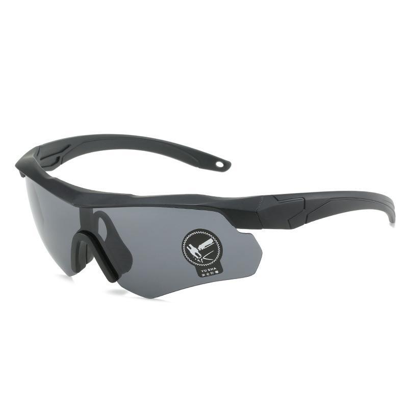 1 Stück Militär-Fans Explosionsgeschützte Brille CS Schießbrille Taktische Brille, Kurzsichtige Winddichte Sandreitbrille