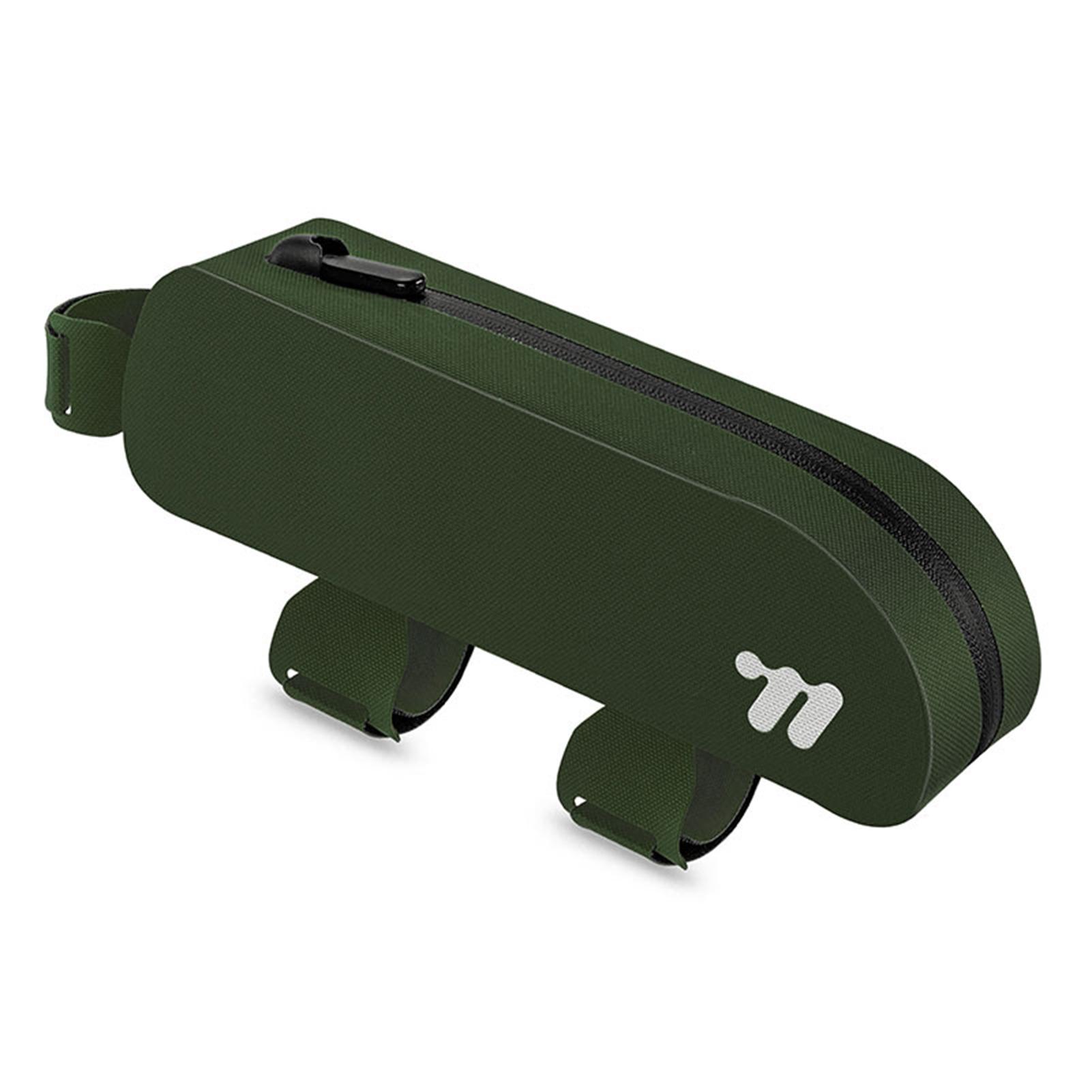 Rahmentasche für Mountainbike, Rennrad-Rahmentasche, windschneidendes Design, wasserabweisend, sicherer Sitz, 90 g dunkelgrüne