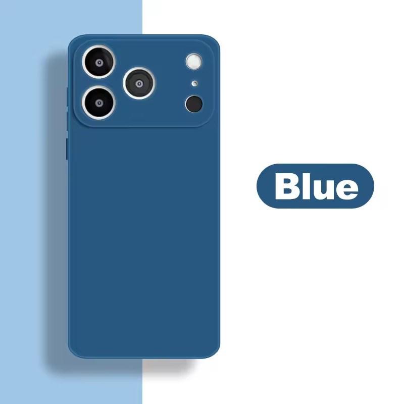 Für iPhone 17 Pro Max Hülle iPhone 17 Pro Max Hülle Weicher Flüssigsilikon Bumper Schutzhüllen für iPhone 17 Air iPhone 17 blau