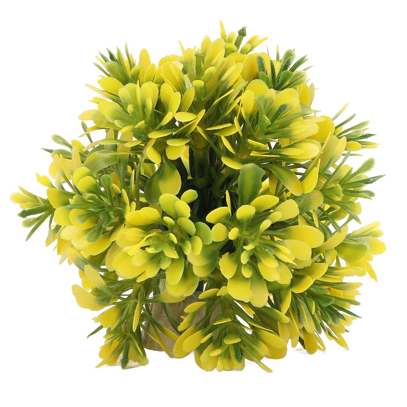 Künstlicher Aquarium-Grasball Farbecht Aquarium Plastik-Grasball für Aquarium gelb