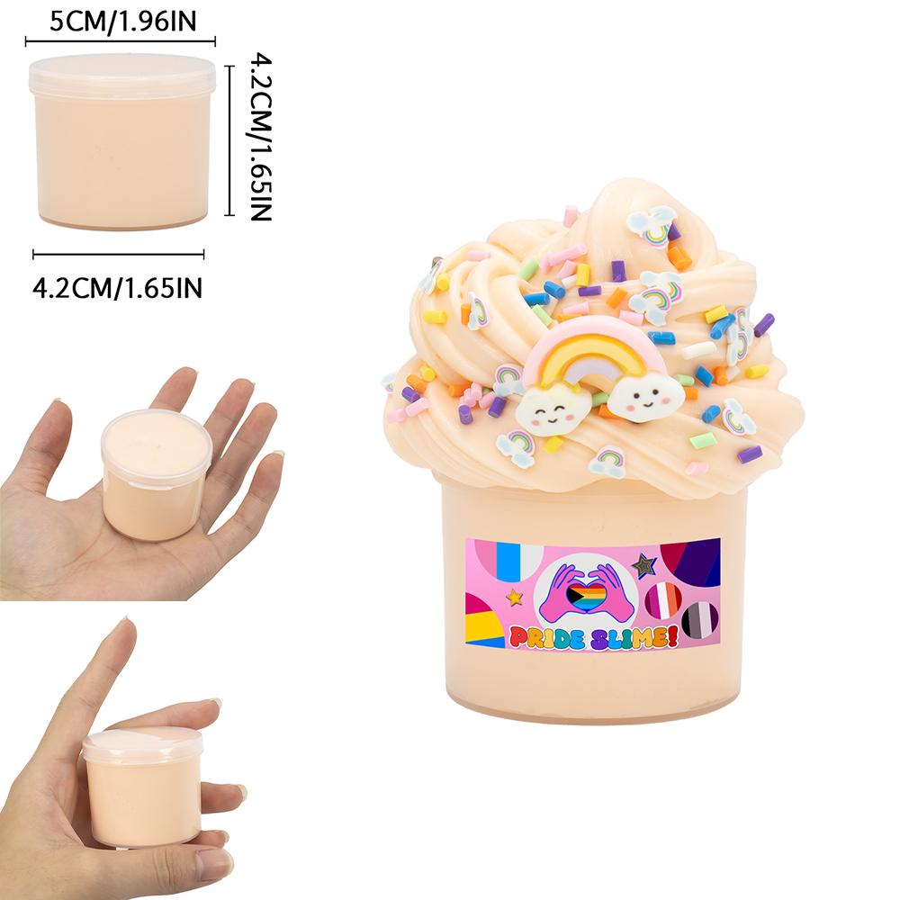 Festliches 2,37oz Fluffiges Duftendes Butter-Schleim-Set, Nicht Klebriges Weiches DIY-Bastelset, Ideal für Party-Mitgebsel und Weihnachtsgeschenke