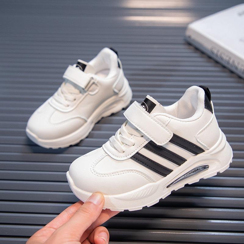 Kindermode Low Top Atmungsaktive Laufsportschuhe Jungen und Mädchen Bequeme Sneakers 31 schwarz/weiß