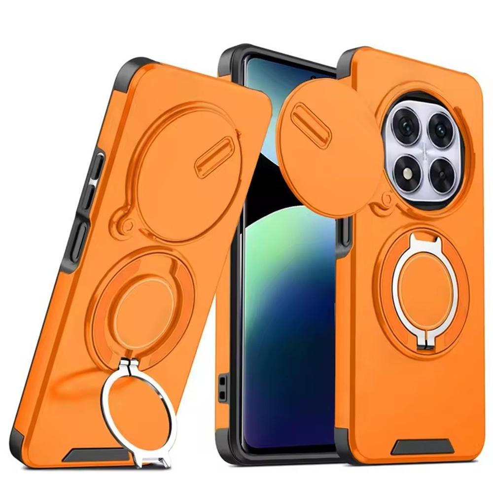Matte Armor Ringhalter Handyhüllen Für Xiaomi Redmi Note 14 13 Pro Plus 14C 13 4G 5G Magnetische Schiebe-Kamera-Schutzhülle Fundas Redmi Note 14ProPlus&For Xiaomi Redmi orange