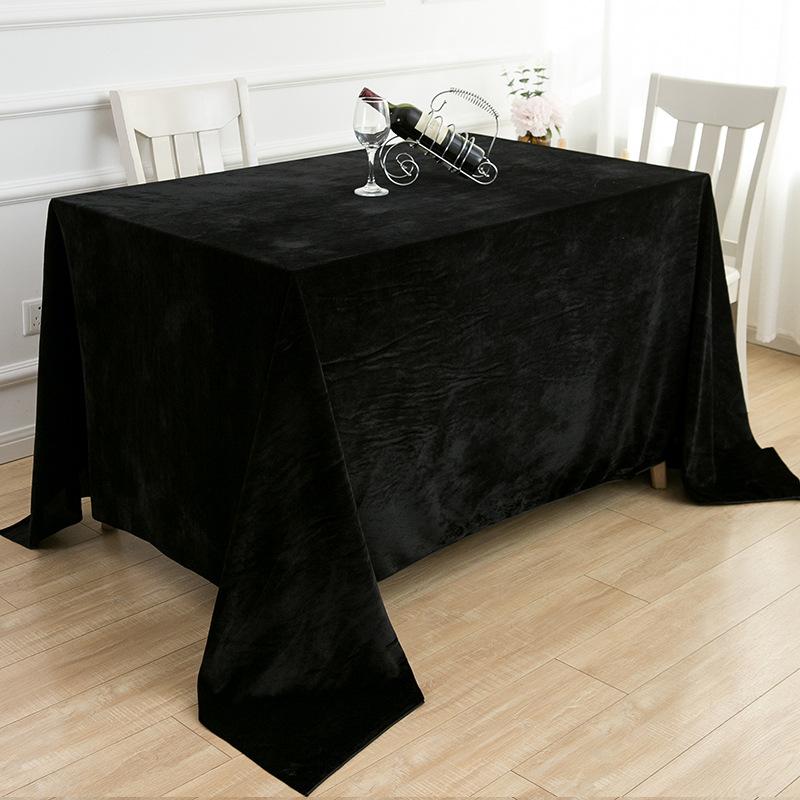 Goldenes Samttuch, Tischdecke, Stoff, Flanell, Anmeldetischdecke, Standtischdecke, Konferenz und Ausstellung, Flanell, Tischdecke, Tischsamt 160*100cm schwarz