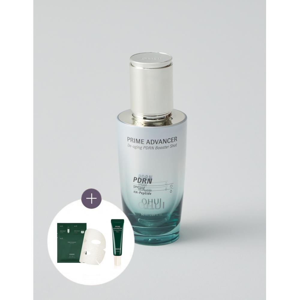 O Hui   Curly Exclusive Sunlaunch   Prime Advancer De Aging Pdrn bOOster shOt 50ml  + Mask Pack  ampOule 10ml zusätzliches Geschenk