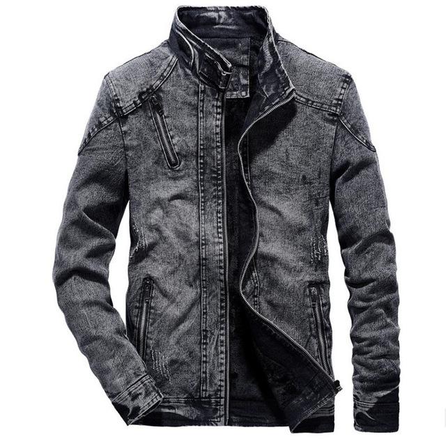 Denim Jacke Männer Herbst Mode Jeans Jacke Mantel Männlich Slim Fit Casual Mäntel Outwear Jacke Und Mantel XXL