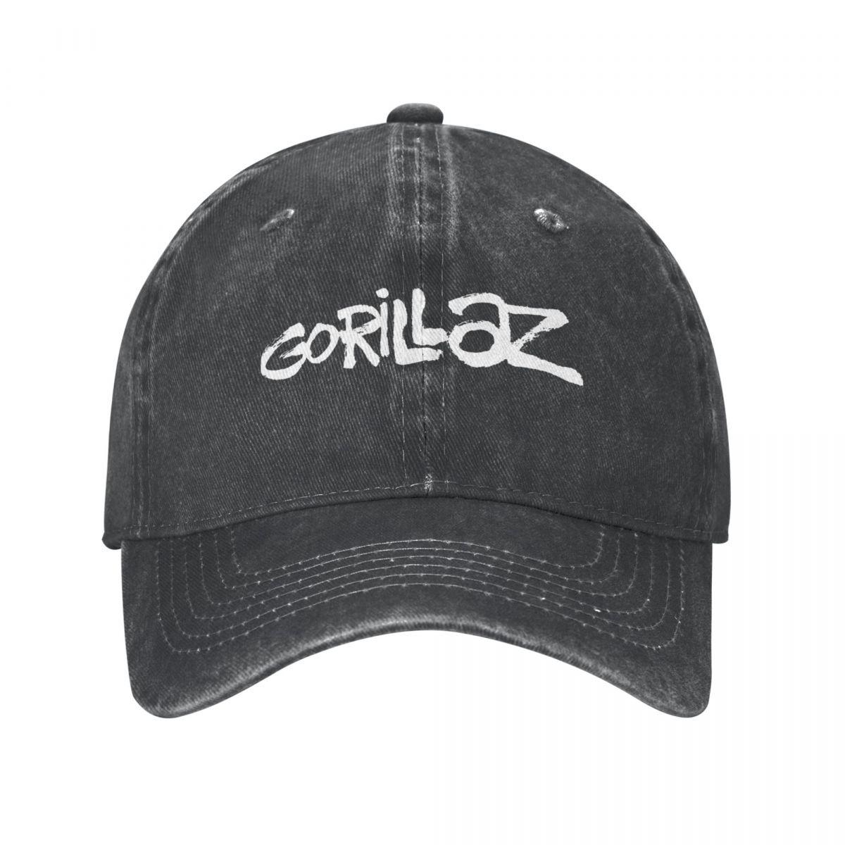 Gorillaz Unisex Baseball Cap Distressed Cotton Hats Cap Vintage Outdoor All Seasons Travel Unstrukturierte weiche Snapback Cap One Size
