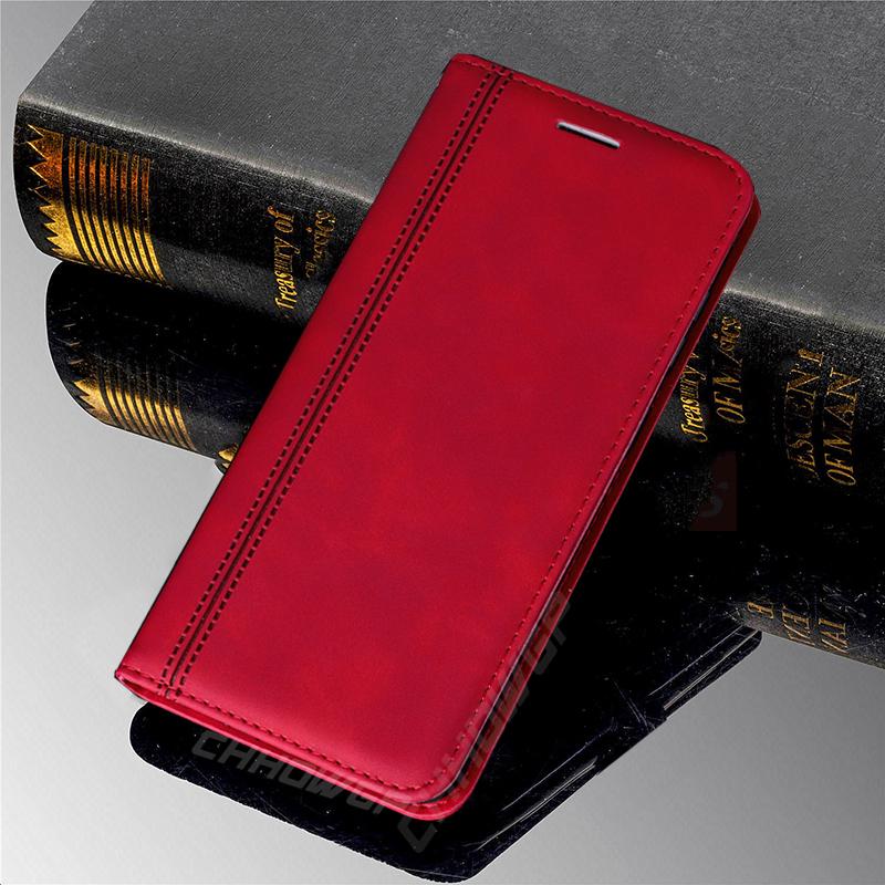 Für Samsung Galaxy A51 Fall Matte Leder Magnetische Flip Phone Cases Für Samsung A71 A51 SM A515F A717F A 51 71 Mode Weiche Silikon Brieftasche Abdeckung Capa Samsung Galaxy A71 rot