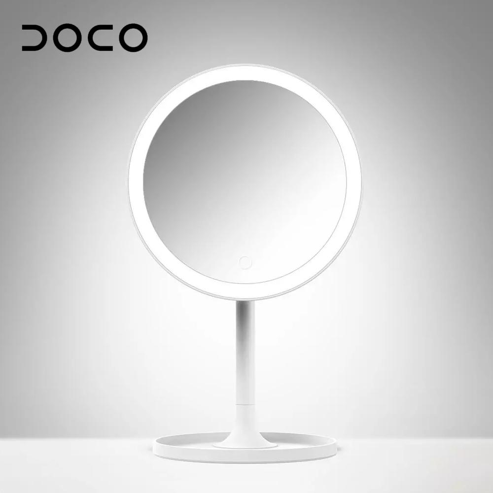 DOCO Tageslicht-LED-Make-up-Licht, Schminktisch-Make-up-Lampe, USB-Ladelichter, verstellbarer Winkel, drei Lichtmodi weiß