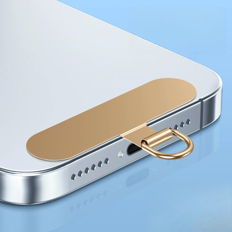 1 stücke Universal Metall Handy Lanyard Shim Ultra-Dünne Edelstahl Feste Handy Lanyard Link Zubehör 1PCS gold