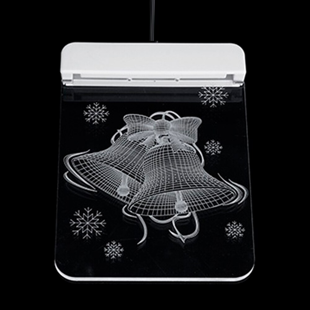 LED-Saugnapf-Licht, 3D-Tür und Fenster, Weihnachtsmann, Glocken, Weihnachtsbeleuchtung, Schneeflocke bell