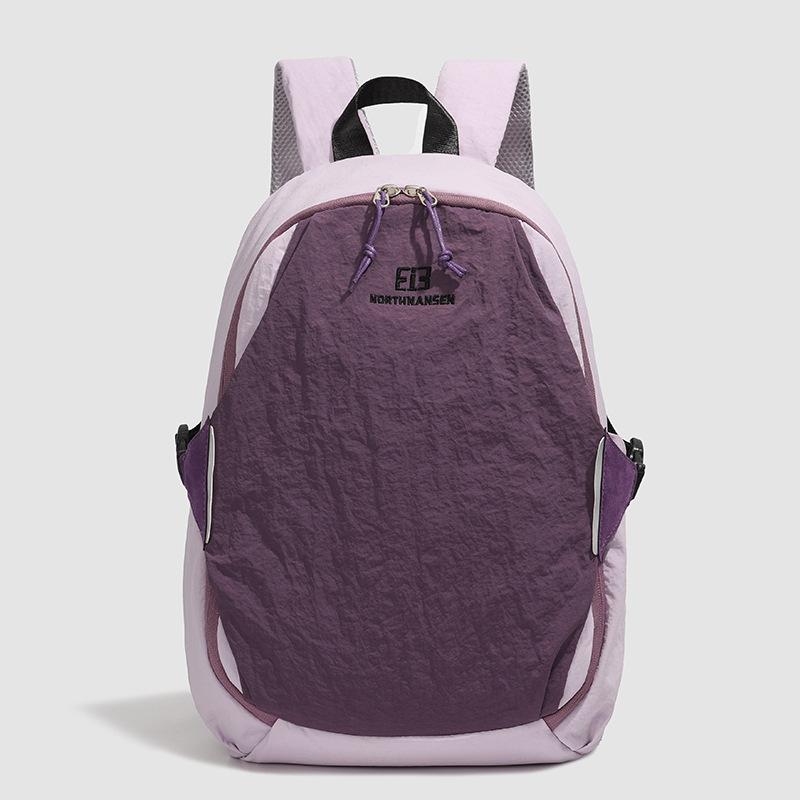 Einfacher Rucksack, Hoher Erscheinungsgrad, Designgefühl, Farbblock-Rucksack, Damen Casual, Vielseitig, Leichter Rucksack violett