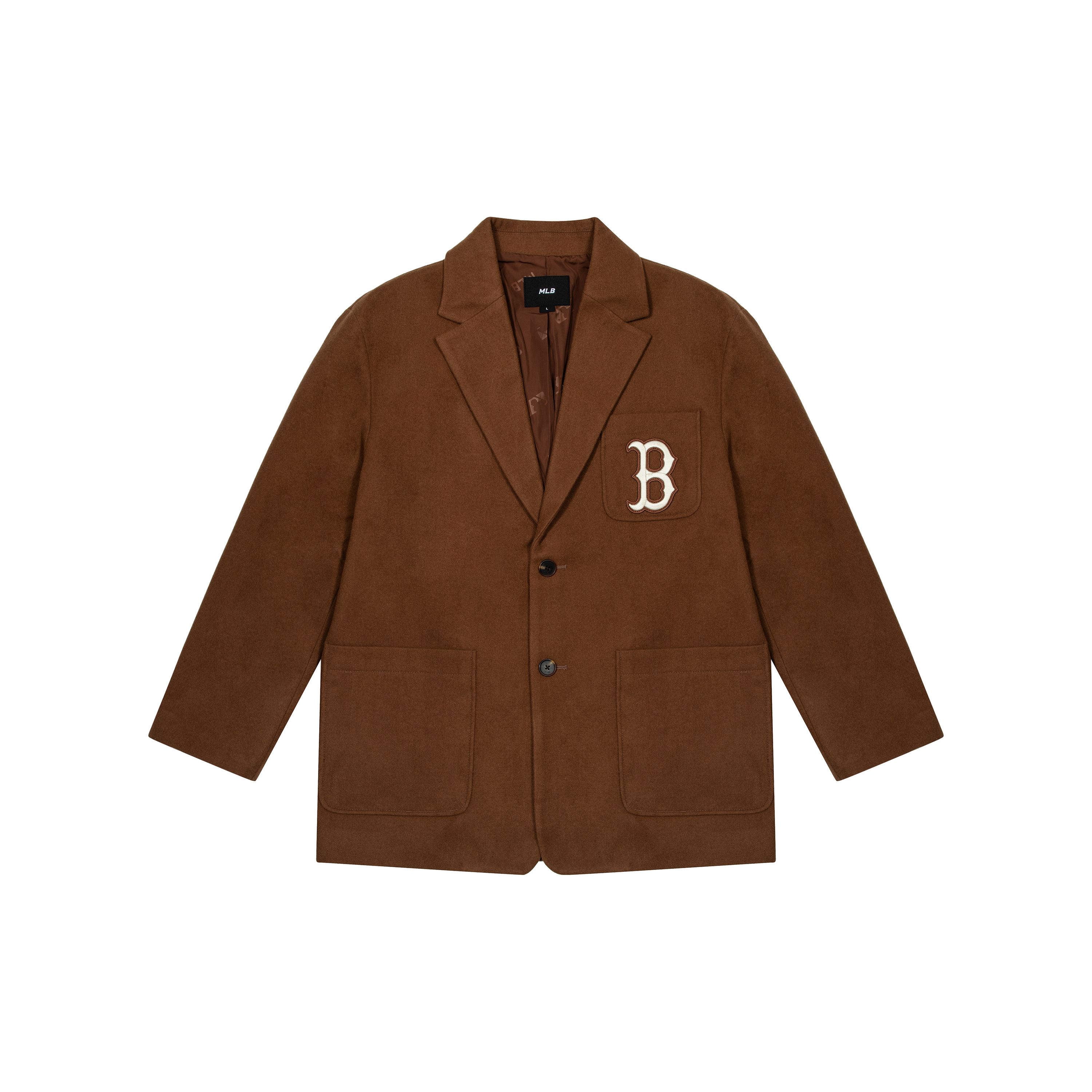 MLB FW22 New York Yankees Logo Gestickt Lässig Locker Anzug Unisex Anzug Dunkel-Beige 3AJKB5224-43BRD XL brown