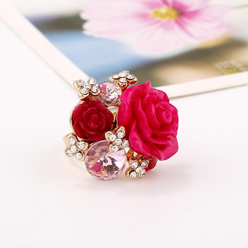 Retro-Mode-Ring Kreativer Volldiamant-Ring Verstellbarer Öffnungsring Böhmischer Ethno-Stil Ring Modering 4