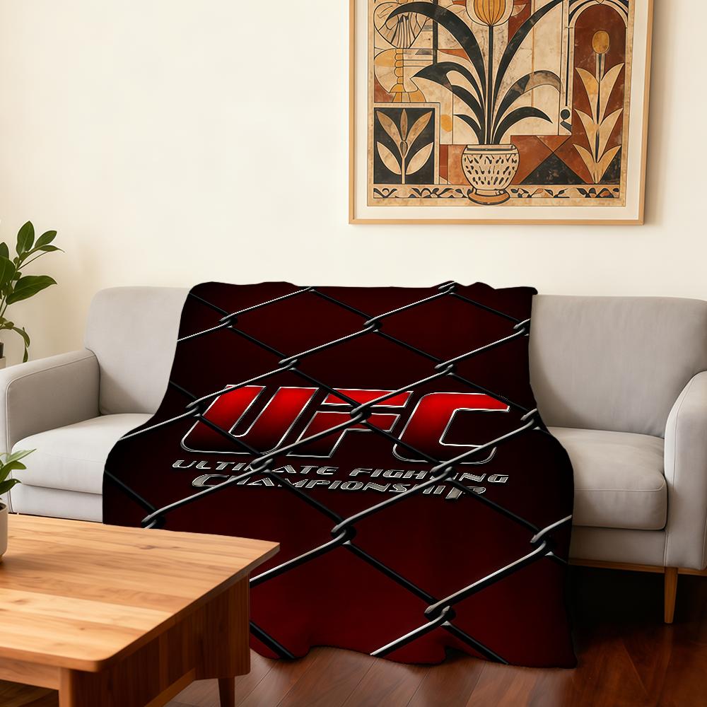 U-UFC Boxkampf Decke Super Warm Bequem Plüsch Überwurfdecke Kind Zuhause Sofa Schlafzimmer Geschenk 30x40in