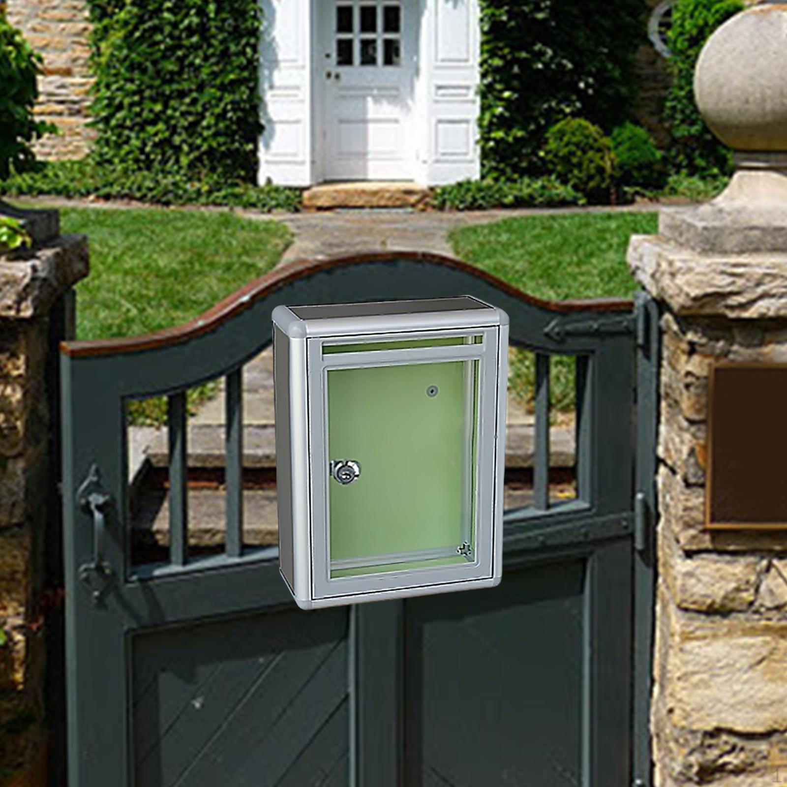 Abschließbarer Wandbriefkasten Briefkasten Multifunktionaler Briefkasten Brief Zeitschriften Mail für Front Access