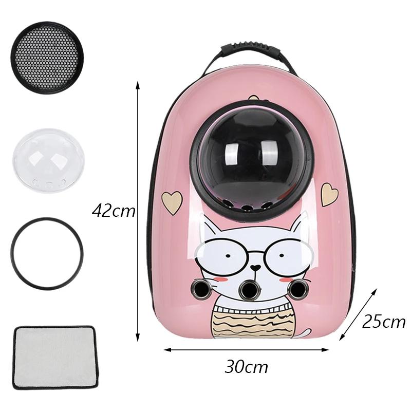 Cartoon-Druck-Katzen-Rucksack-Träger Haustier-Outdoor-Reisebedarf für Katzen Kätzchen Atmungsaktive Katzentransporttaschen Mochila Para Gato S