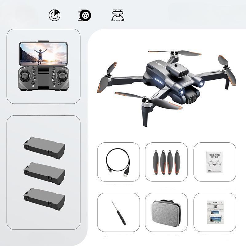 S1S MINI Drohne 4K ESC Doppelkamera WIFI FPV Optischer Fluss Bürstenlose Fernbedienung Drohne Faltbarer Quadcopter Spielzeug Geschenk 4K-3 Battery