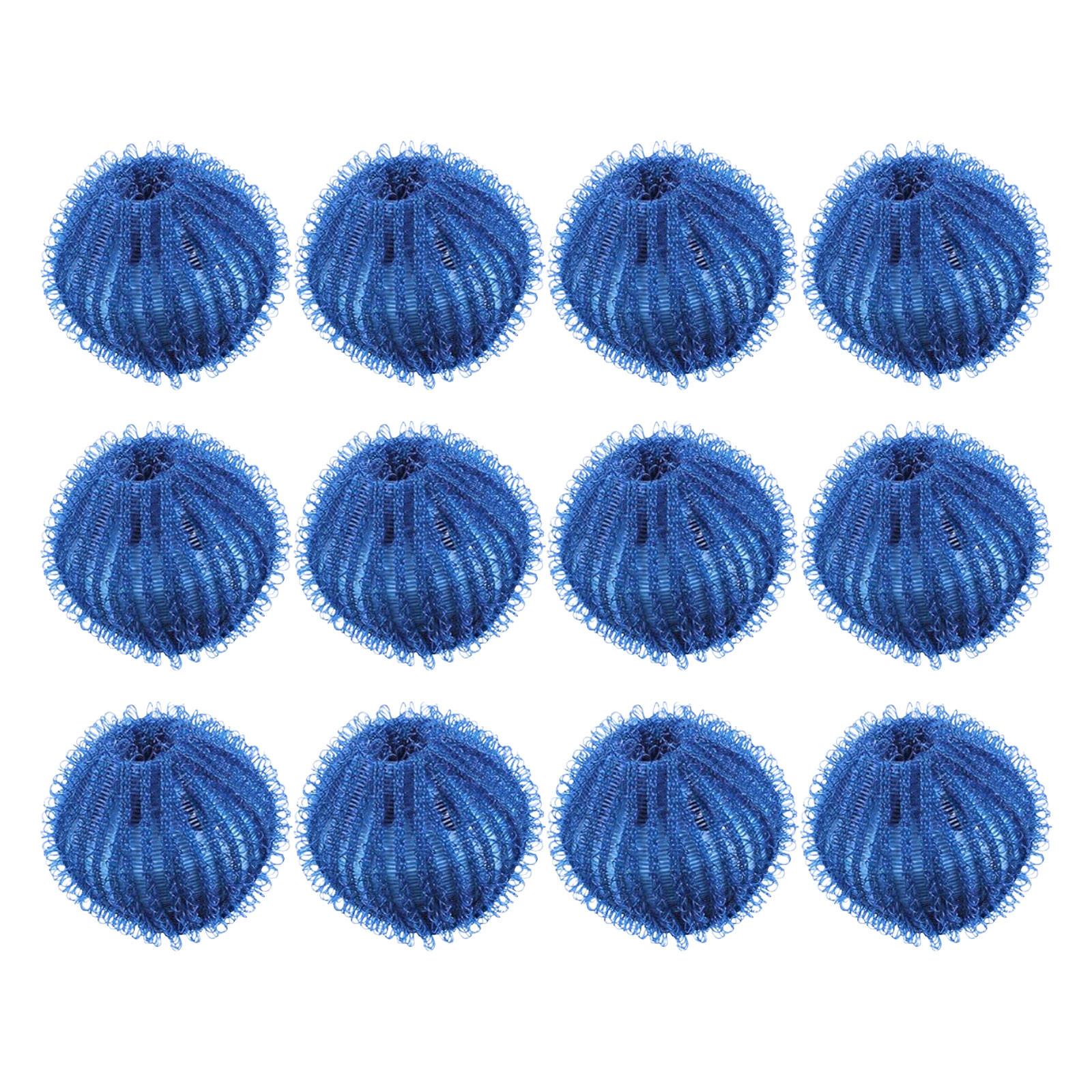 12 Stück Tierhaarentferner Waschmaschine, Fusselbälle Waschmaschine, Haarentferner Tierhaare, wiederverwendbarer Fusselball für Waschmaschine und Trockner One Size blau