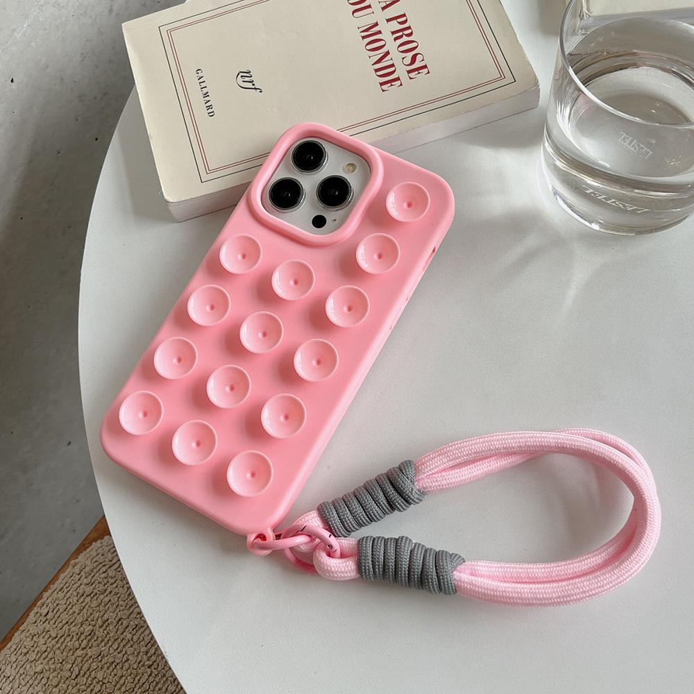 Saugknopf Handyhülle für iPhone 16 Pro Max Hülle iPhone 13 11 12 14 15 Pro Max 14 15 16 Plus Handgelenkschlaufe Armband Lanyard Hülle For iPhone 13
