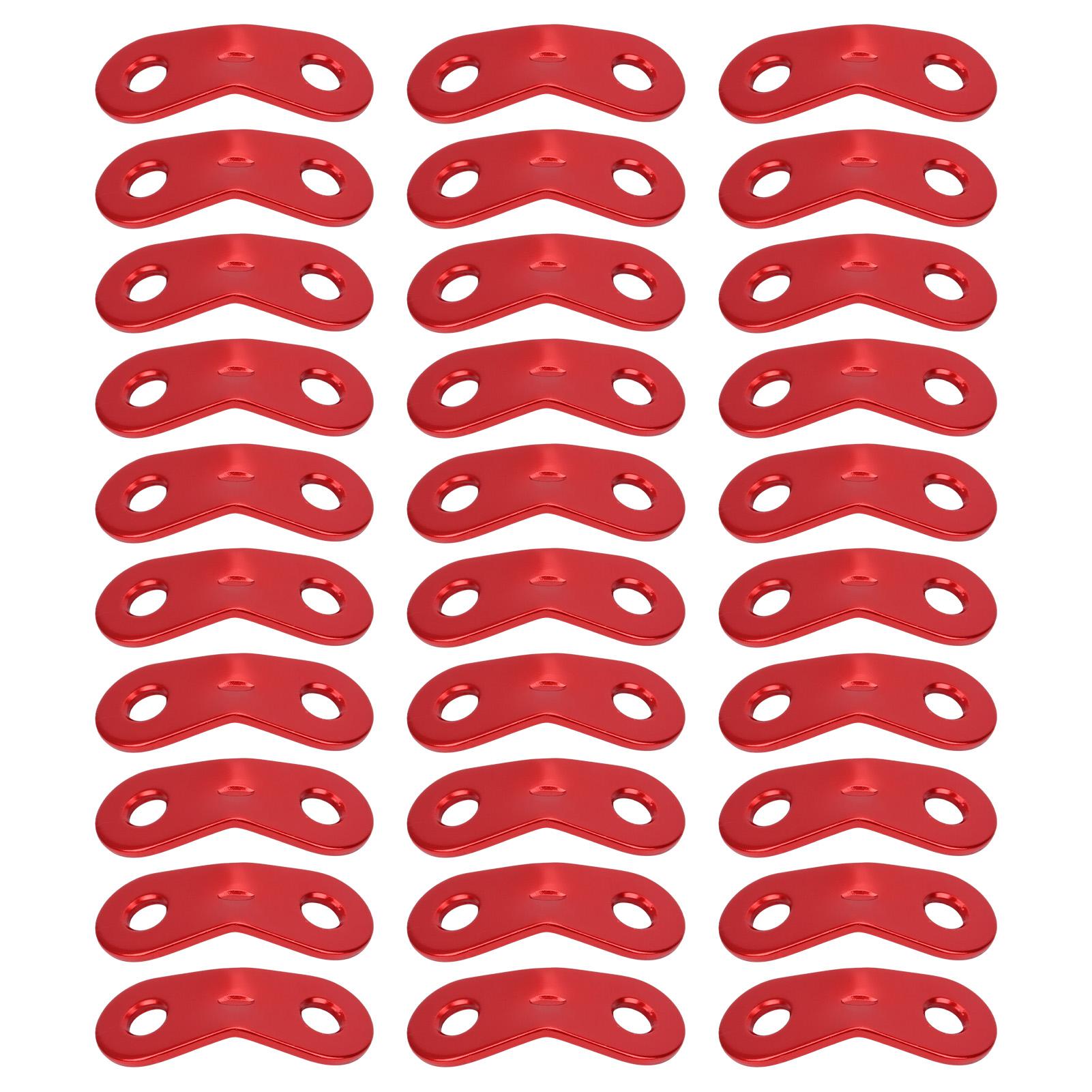 30 Stück 2?Loch Seil Schnallen Abspannseil Fallschirmleine Spanner Einsteller für Outdoor Camping Markise Zelt