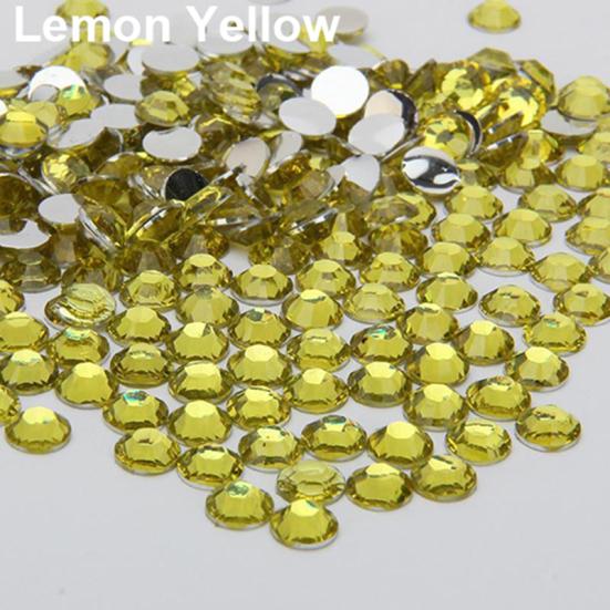 2000 Stück Harz-Strasssteine ​​mit flacher Rückseite zum Selbermachen, für Handyhüllen, Nagelaufkleber, 2/3/4/5 mm 3mm zitronengelbe