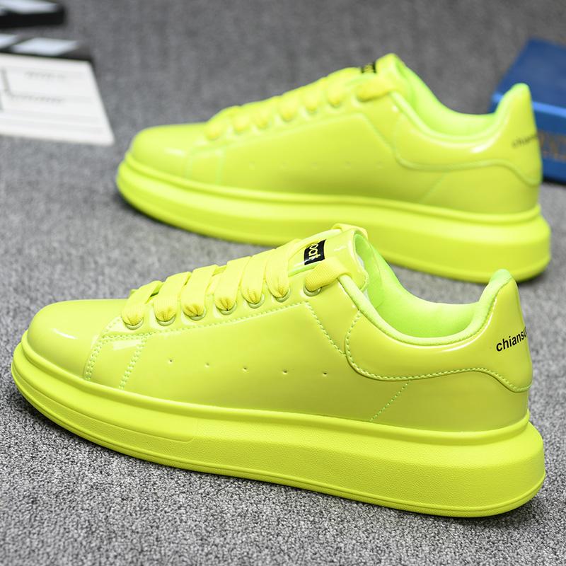 Hohe qualität lackiert männer schuhe schwarz weiß rot herren schuhe paare casual sport schuhe modische und vielseitig tennis 43 grün