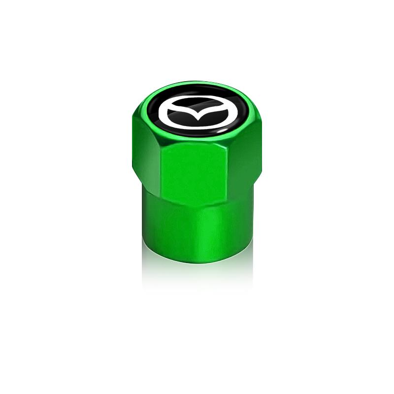 4 Stück Auto Ventilkappenkappen Abdeckung Wasserdicht Autostyling Autozubehör Für Mazda 3 Alexa 3 5 CX-3 CX-4 CX-5 CX-7 CX-9 Axela 6 RX8 7 MX3 MX5 Mazda grün