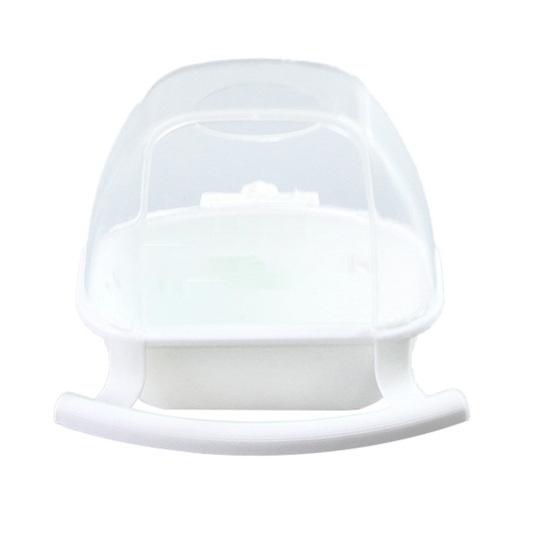 Vogelkäfig Hängender Futterbecher Kein Kleckern Vogelfutterspender Box Kunststoff Futter Wasser Spender Schüssel für Papagei Wellensittich Kleine Vögel weiß