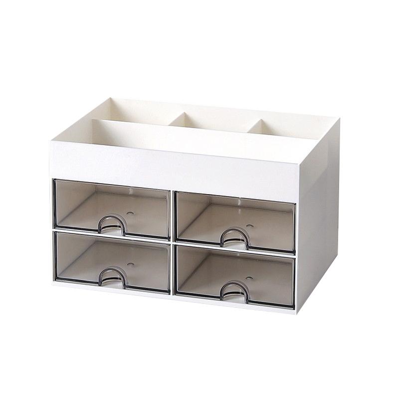 Kunststoff-Schreibtisch-Organizer mit großer Kapazität, Stiftehalter für Schreibtisch, Stiftehalter, Schreibtisch-Aufbewahrung, Organizer für Büro, Schule, Zuhause, Kunstbedarf weiß