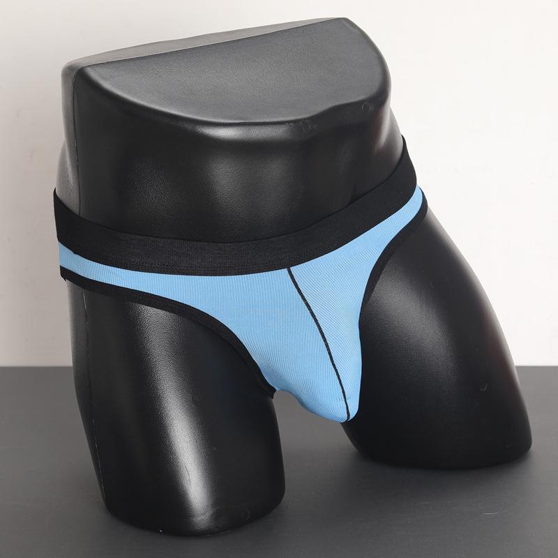 Herren Unterwäsche Dreieckshose Sexy Jugendshorts Unterhosen L blau