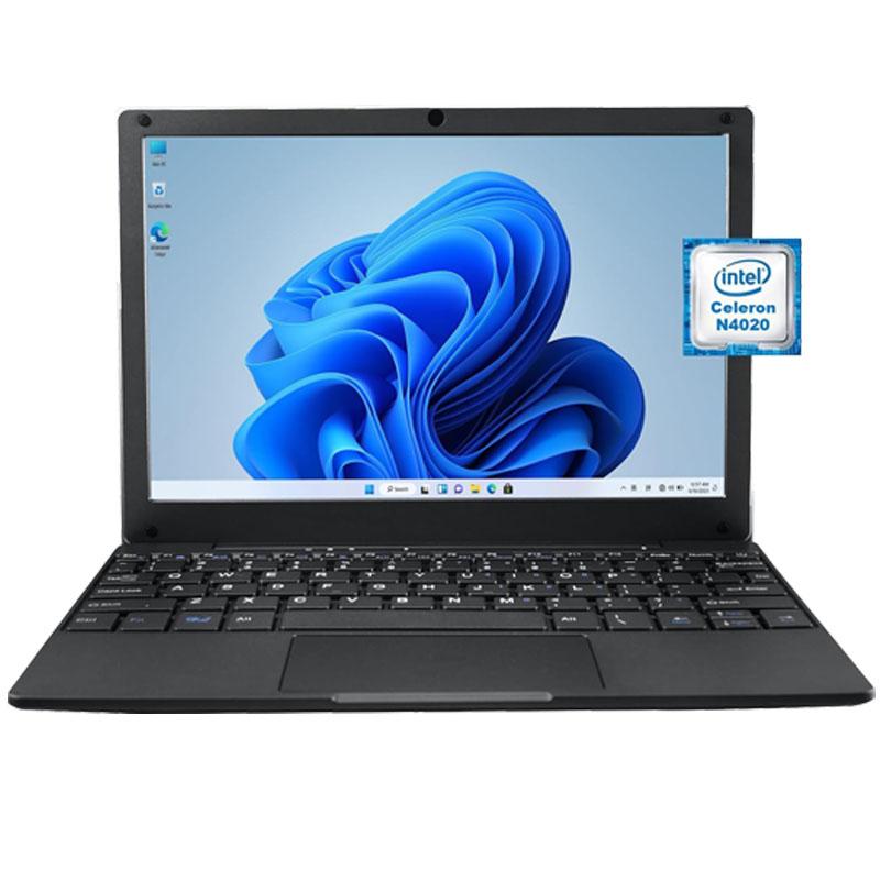 Mini-Laptop 10,1 Zoll, 8 GB RAM, 128 GB SSD, IPS-Display mit Intel Celeron N4020-Prozessor, leicht und leistungsstark, mit Windows 11-Betriebssystem, kleiner Computer 10.1 schwarz