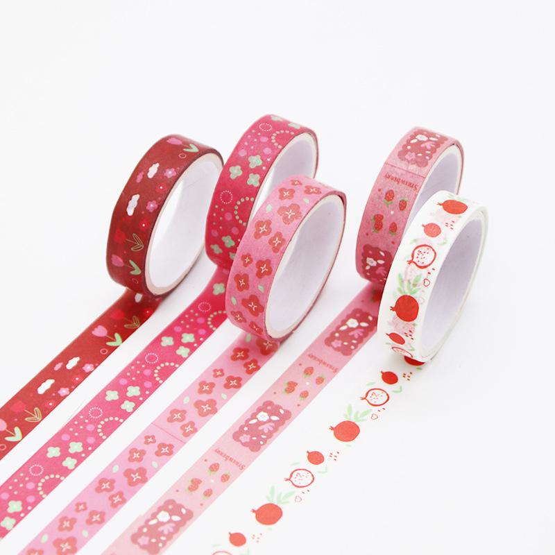 4 Teile/satz Retro Geometrie Washi Tape Set Tagebuch DIY Dekoration Student Aufkleber Koreanische Schreibwaren Bürobedarf Pfirsich