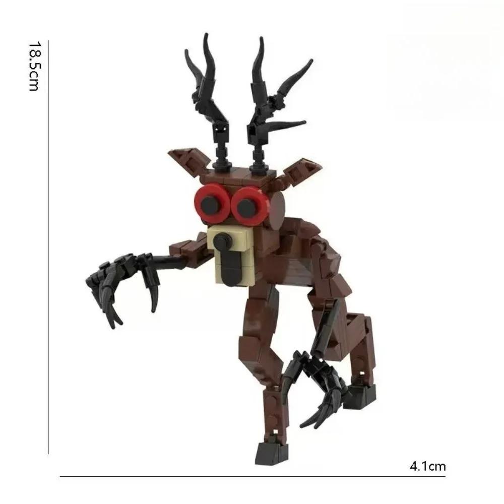 99 Nächte im Wald Spiel mit Bausteinen und Spielzeug Geburtstagsgeschenk Kinderspielzeug Hirsch Eule Ziege Monster Plastik Montiert
