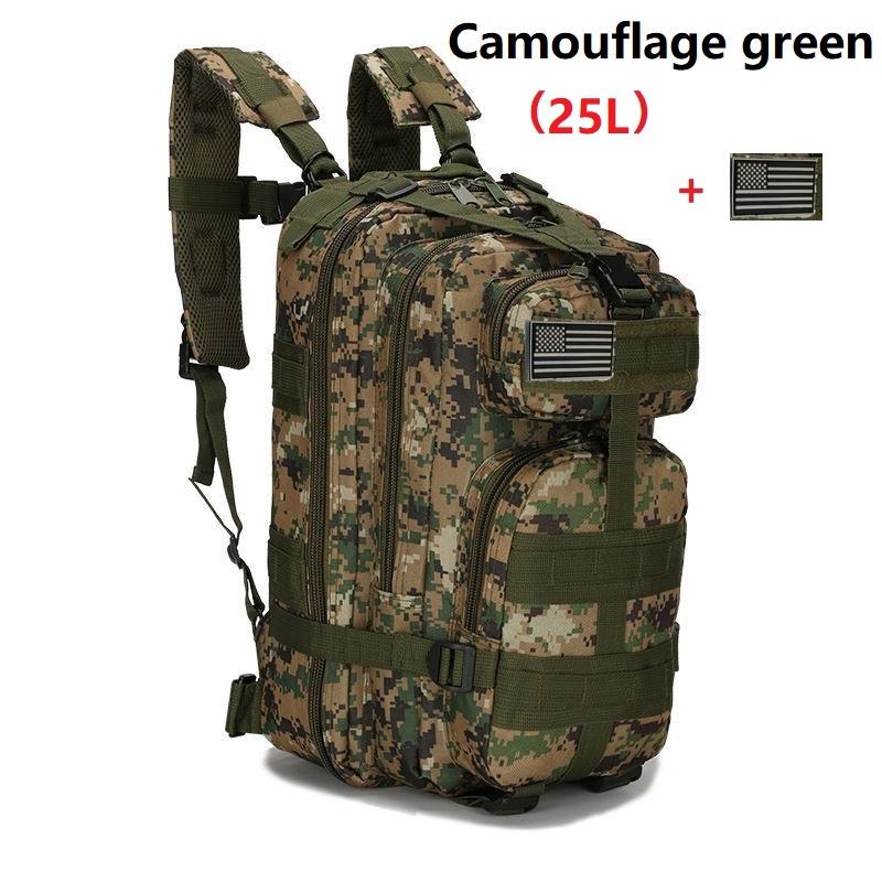 25L/50L Wasserdichter Rucksack Outdoor Rucksäcke Taktische Sport Camping Wandern Trekking Angeln Jagd Tasche 25L grüne tarnfarbe