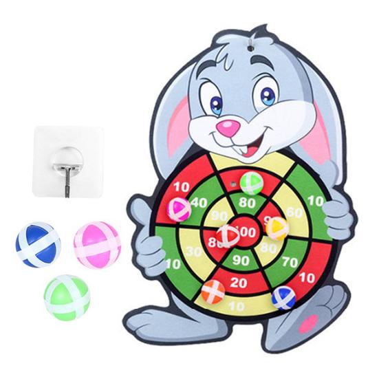 Tier-Dartscheibe für Kinder, sicherer klebriger Ball, für drinnen und draußen, Spaß, Koordinations- und Konzentrationsspiel, Familienparty, Spielzeug, Geschenk E