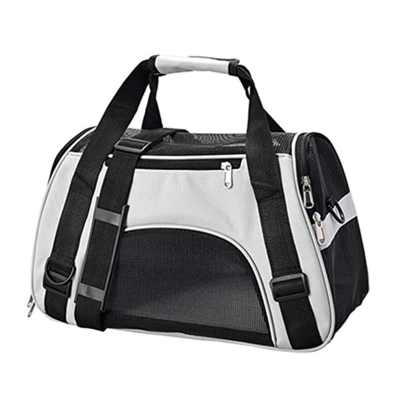 Tragetasche für Katzen und Hunde, weiche Tragetasche für Haustiere, atmungsaktives Netzgewebe, kleine Hunde und Katzen, Outdoor-Zelttragetasche, ausgehende Haustiere, Handtasche S 43x20x26cm white