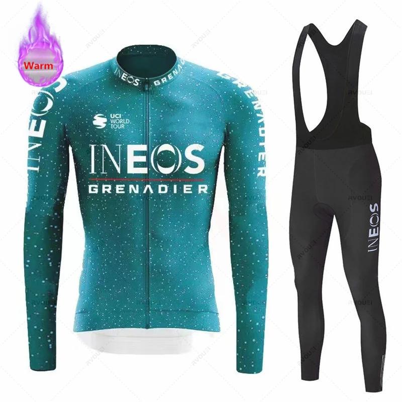 2026Team Winter Fleece Langarm Radtrikot Set Mountian Fahrradbekleidung Tragen Ropa Ciclismo Rennrad Anzug 4XL