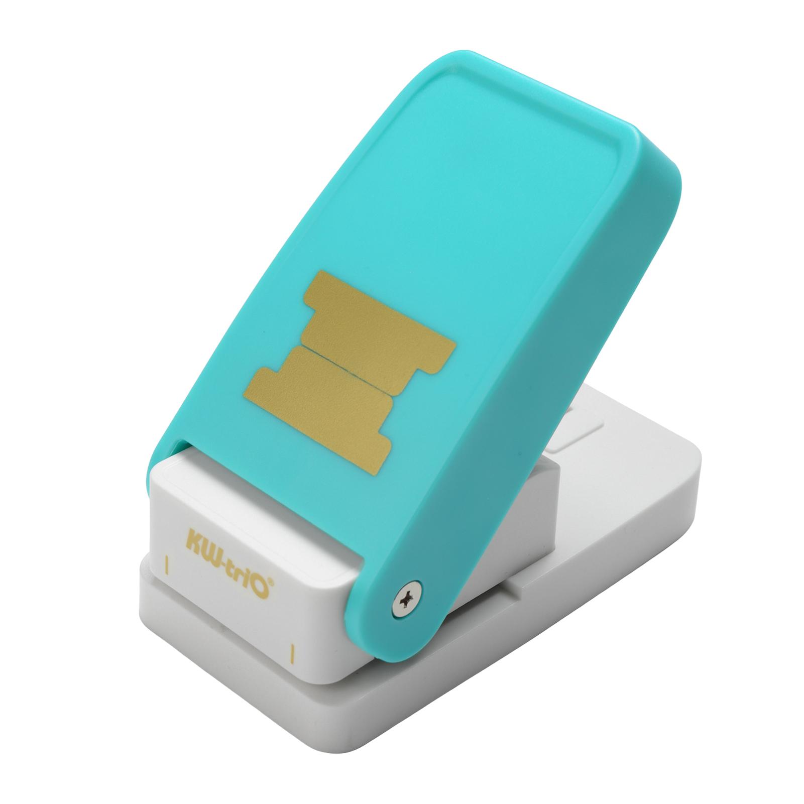 KWtrio BQJ04 Registerstanzer, Loseblatttrenner, DIY-Indexaufkleber, Etikettenstanzer, Teiler, Papierstanzer blau