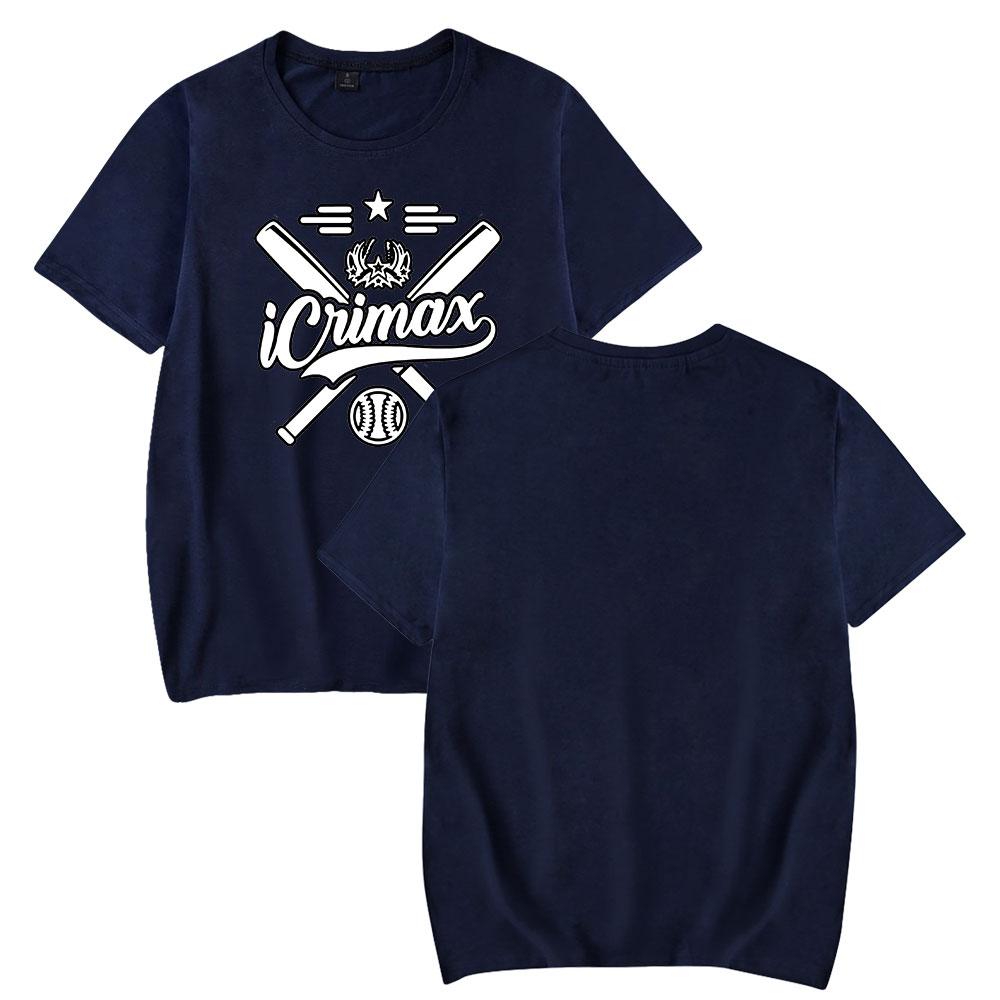 Icrimax T-Shirt für Herren, Sommerkleidung, Fitness, Rundhalsausschnitt, Übergroßes Herren-T-Shirt, neue Herren-T-Shirts, Tops S navy blau