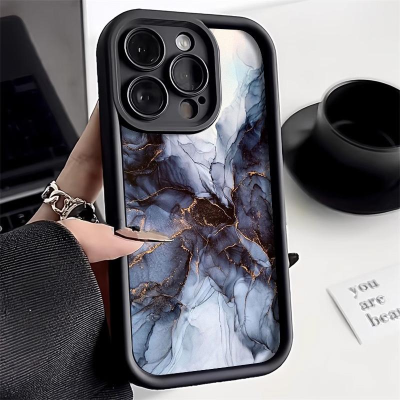 Marmorhülle für iPhone 16 Pro Max Hülle iPhone 13 11 12 15 14 Pro Max XR XS 7 8 Plus SE Stoßfeste weiche TPU-Silikon-Telefonabdeckung For iPhone 16 gray