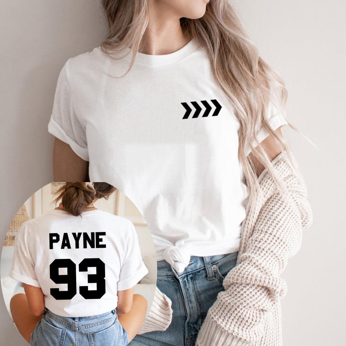Liam Payne Tribut T Shirts Rapper Payne 93 Merch Kurzarm Frauen T-shirts in Speicher von Liam Payne T-shirt Streetwear T-shirts M weiß