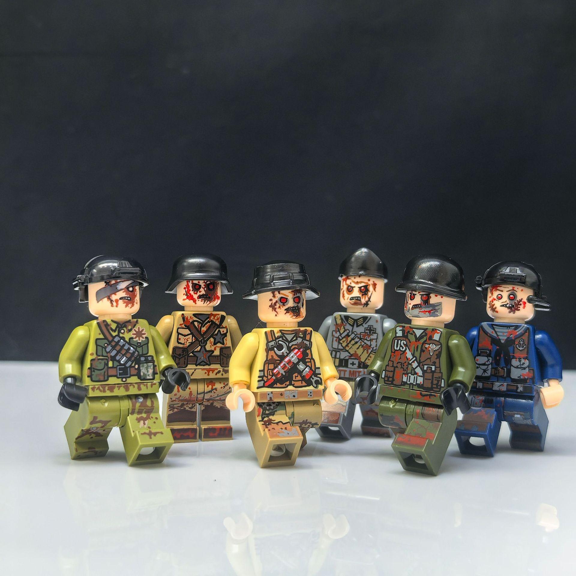 Bausteine, humanoide Puppen, Spielzeug, digitale Actionfiguren, Bauspielzeug, Raupe, Kinderspielzeug