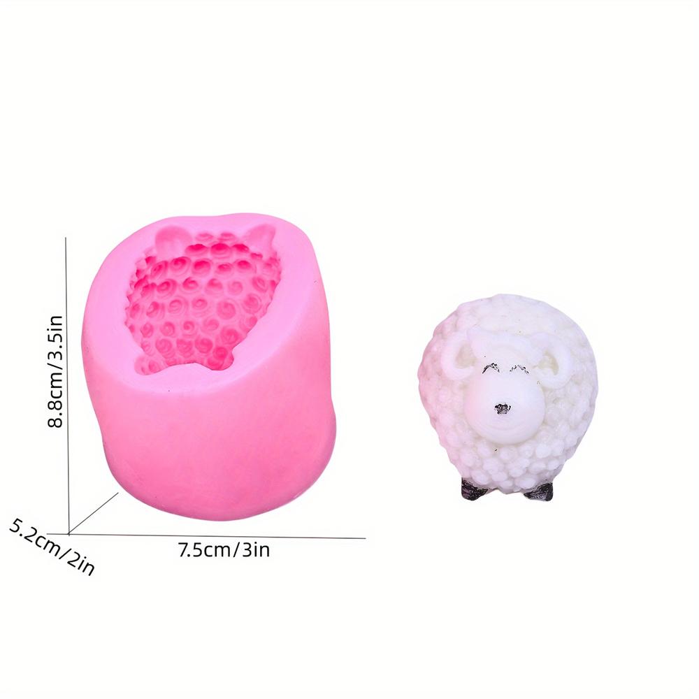 3D-Silikonform für Kerzen in Form von Schafen, Tier, Ziegen, Süßigkeiten, Kuchen, Backform, handgefertigt, Kerzen, Kuchendekorationswerkzeug