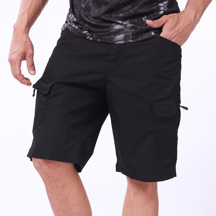 Herren Militär Schwarz Outdoor Herren Wandershorts Herren Klettern Camping Shorts Wandern L schwarz