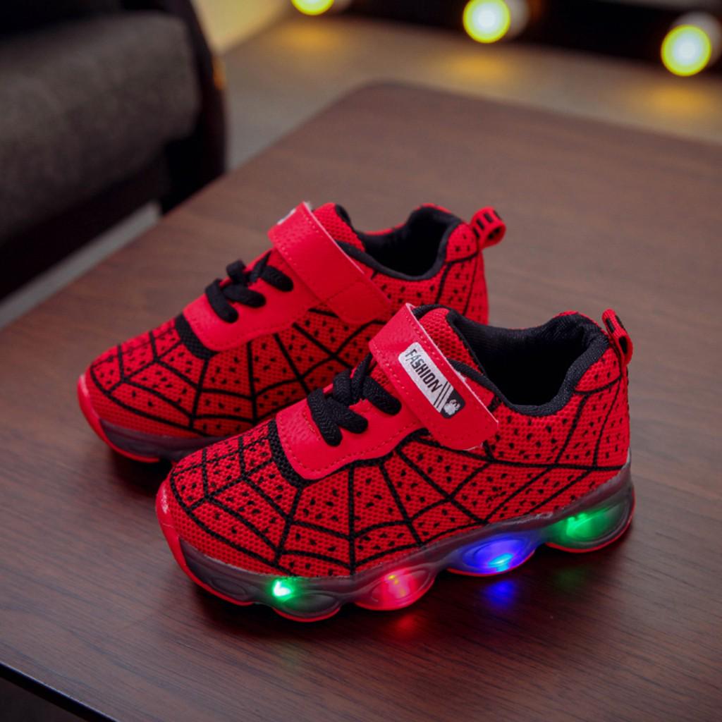 Jungen Sneaker Mädchen Kinder Led Schuhe Mit Lichter Sneaker 2020 Frühling Herbst Schuhe Kinder Kleinkind Baby Mädchen Schuhe 31 rot